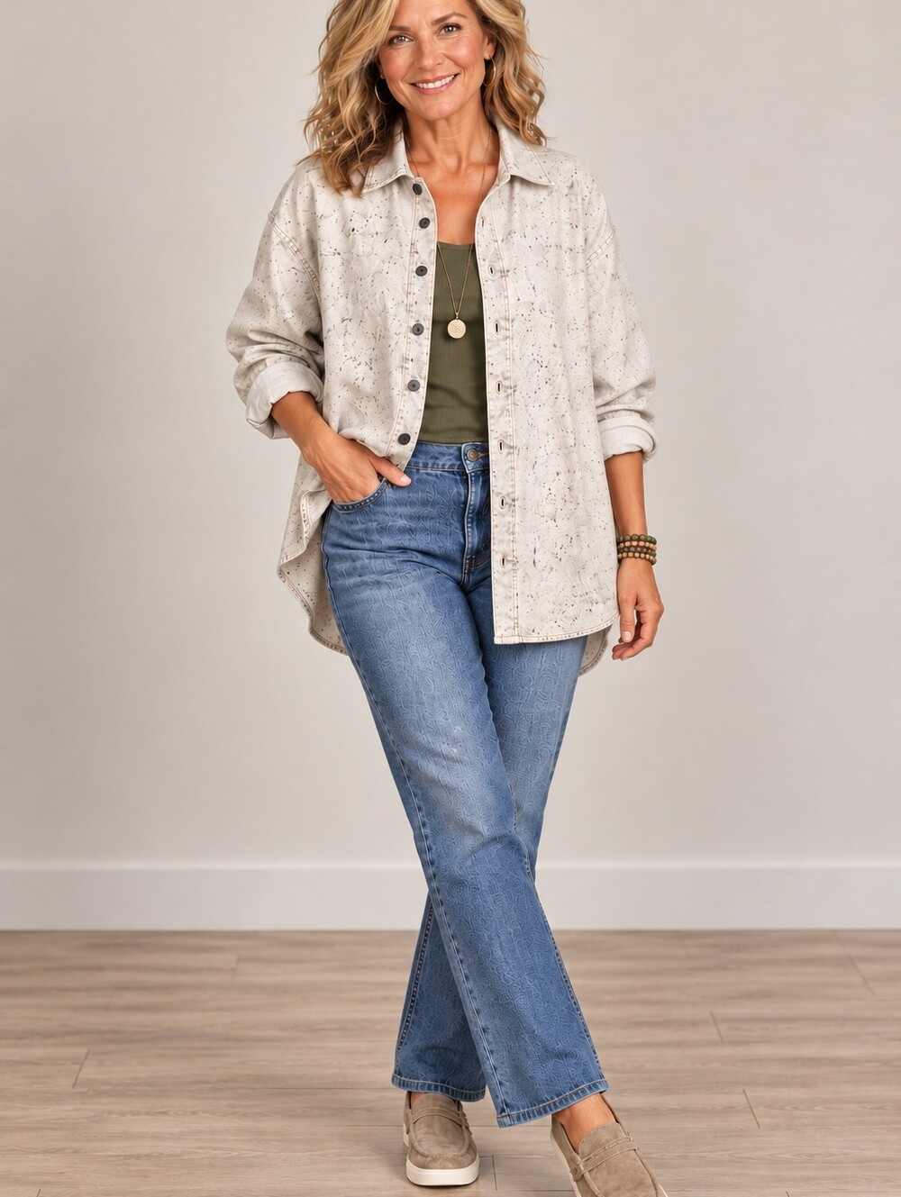 Zara Oversized Distressed Cotton Shacket High Low NWT M A342